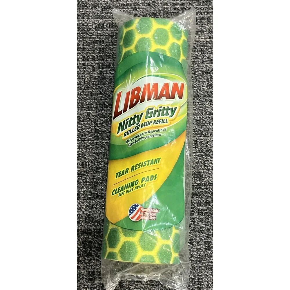 LIBMAN Nitty Gritty Roller Mop Refill #02011 Tear Resistant USA NEW IN PACKAGE